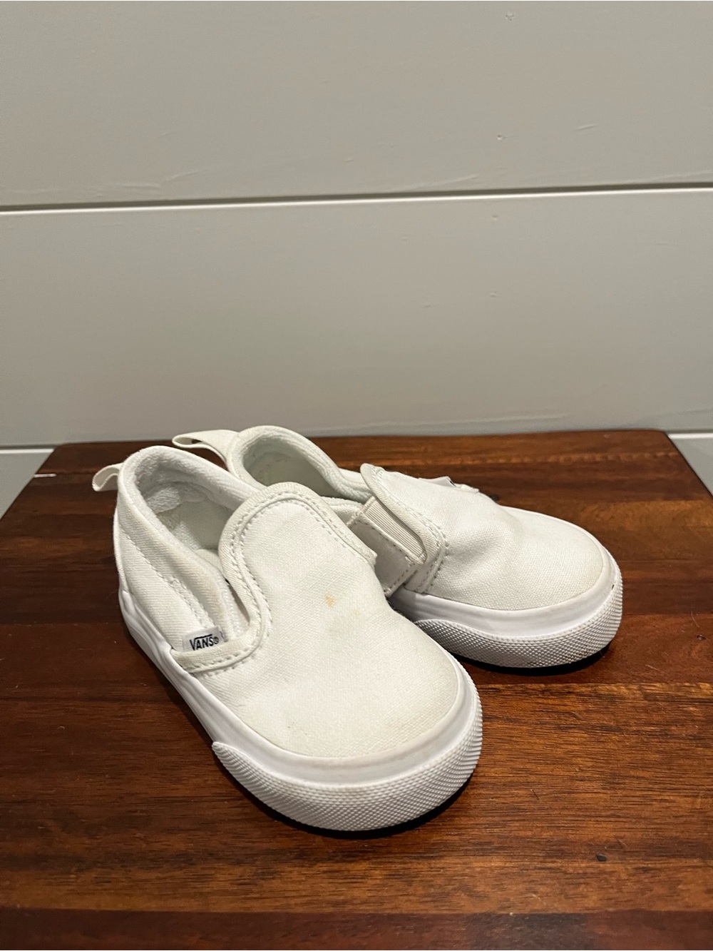 Vans Baby Classic White Slip Ons